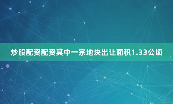 炒股配资配资其中一宗地块出让面积1.33公顷